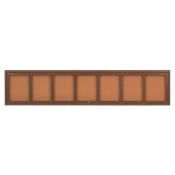 Sliding Door Indoor Enclosed Corkboard, 6
